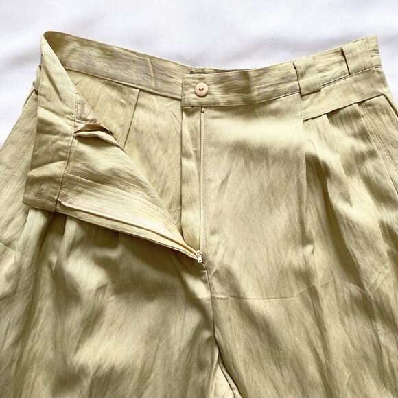 JEAN CLAUDE POITRAS BEIGE POLYNOSIC HIGH RISE TROUSER PANTS - 12 - Picture 5 of 8